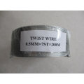 Hot dipped galvanized twisted wire